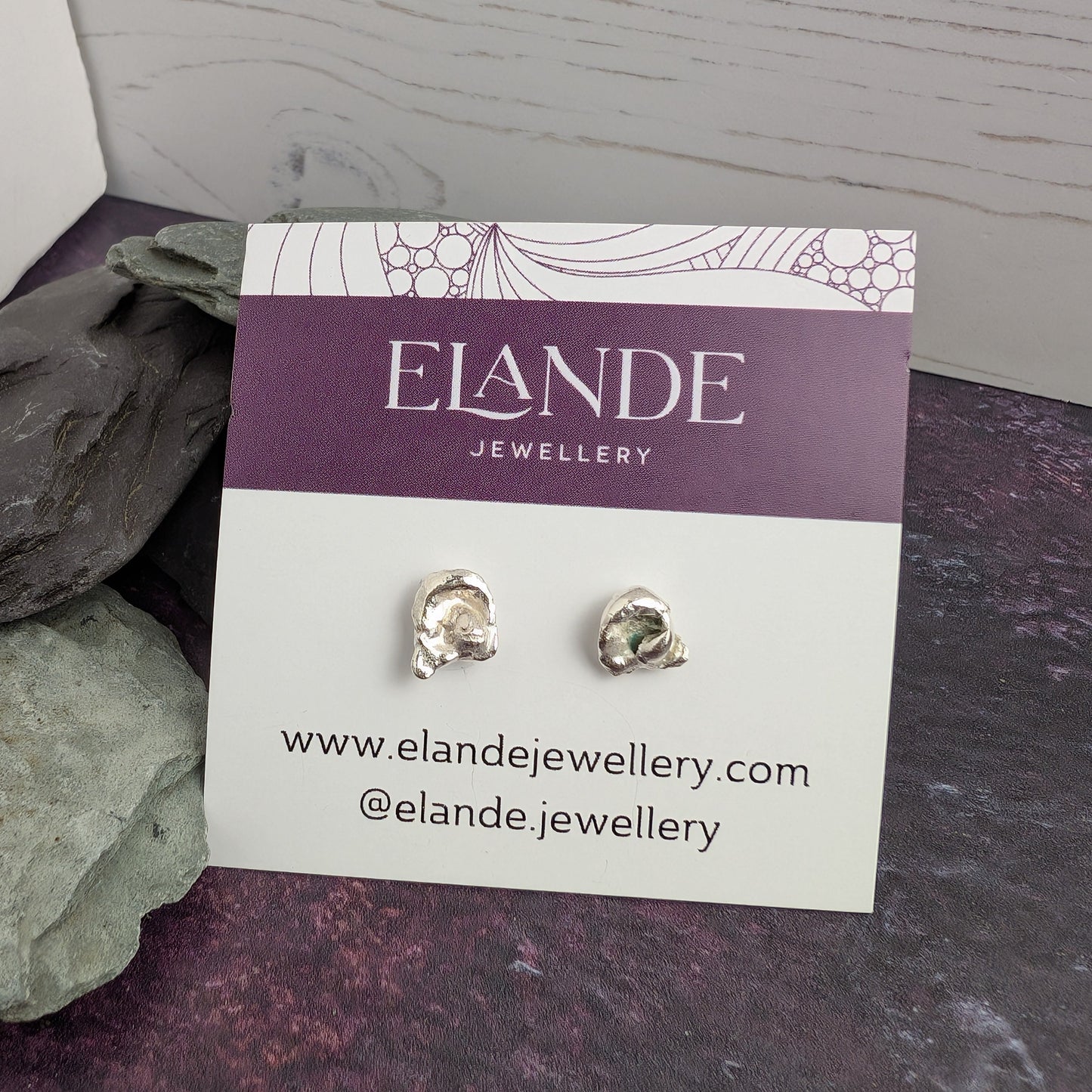 Water Cast Silver Studs (B)
