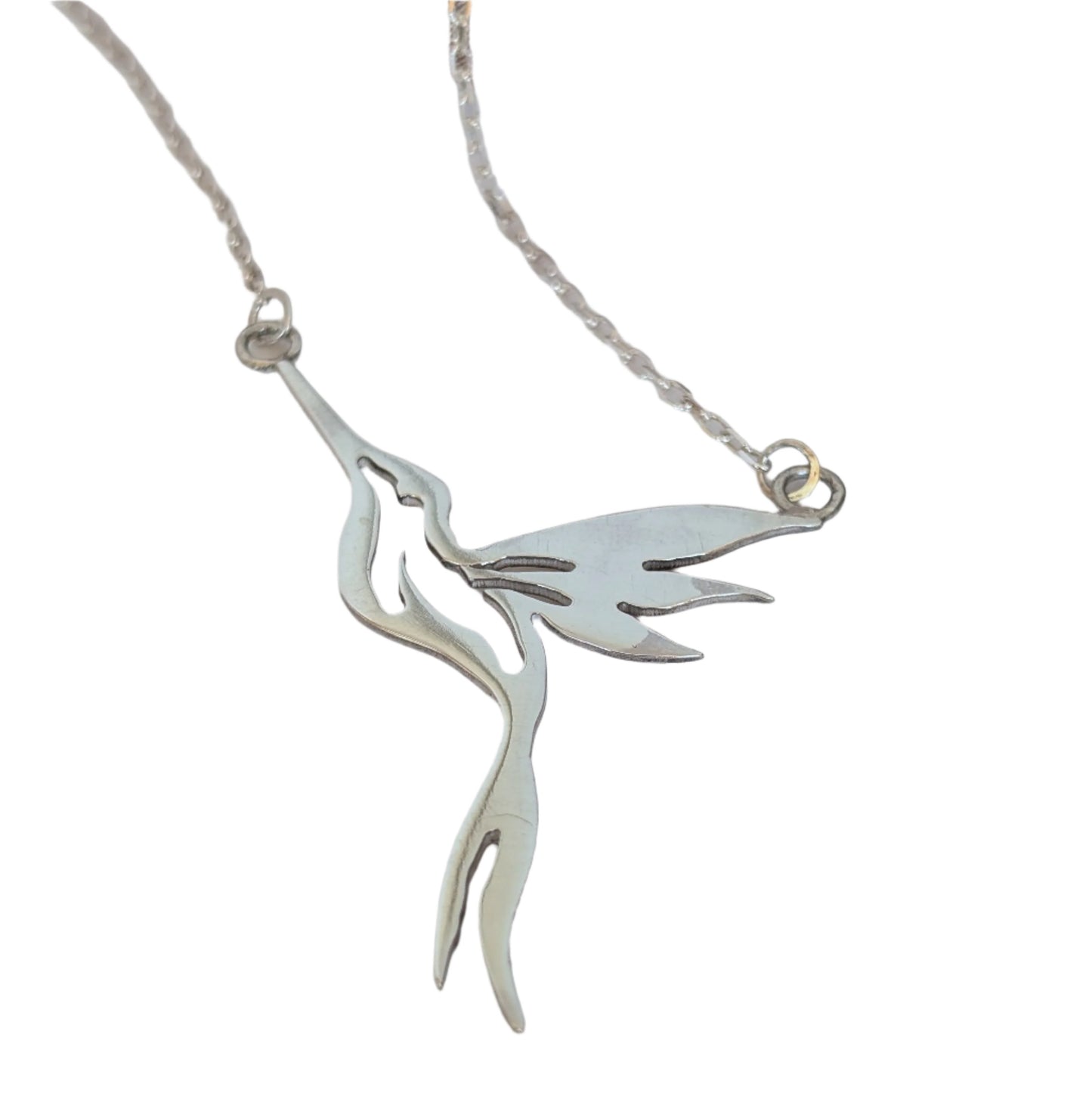 Silver Hummingbird Necklace