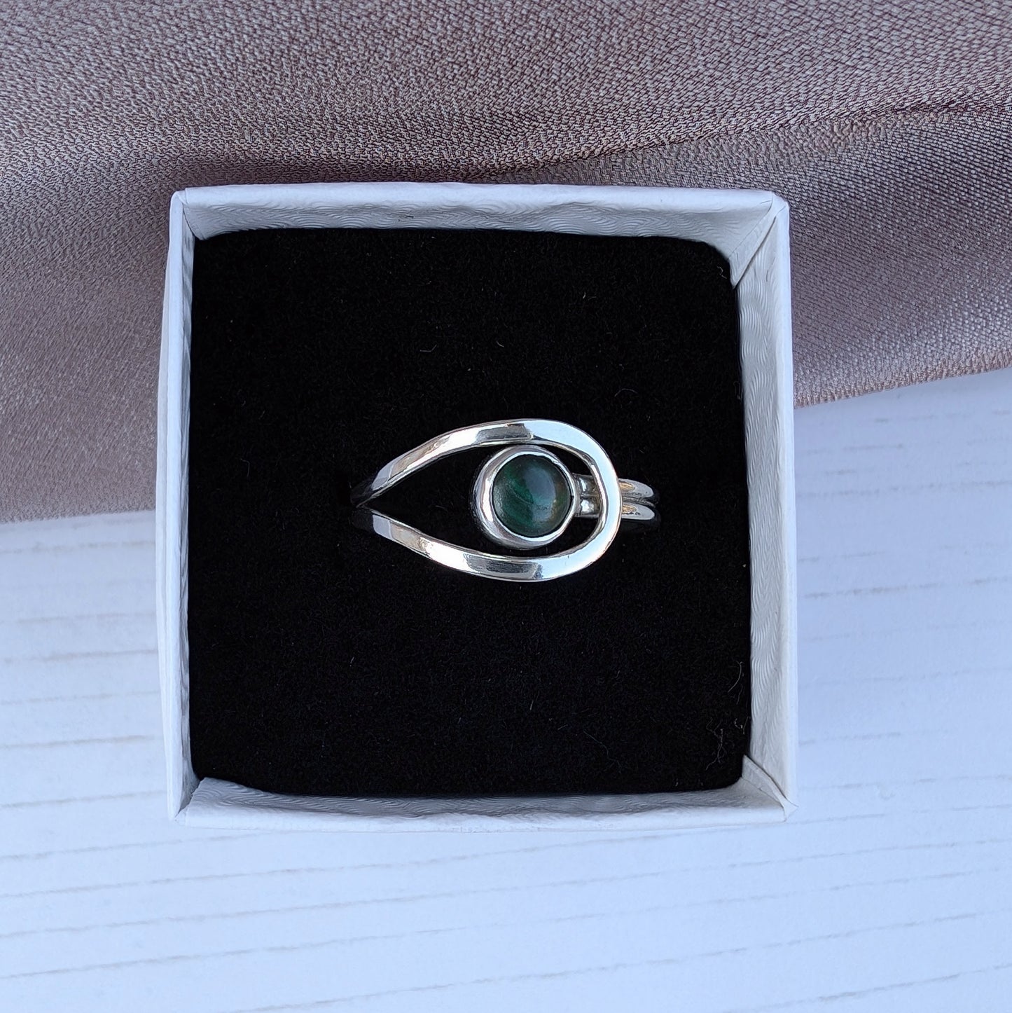 Malachite Loop ring