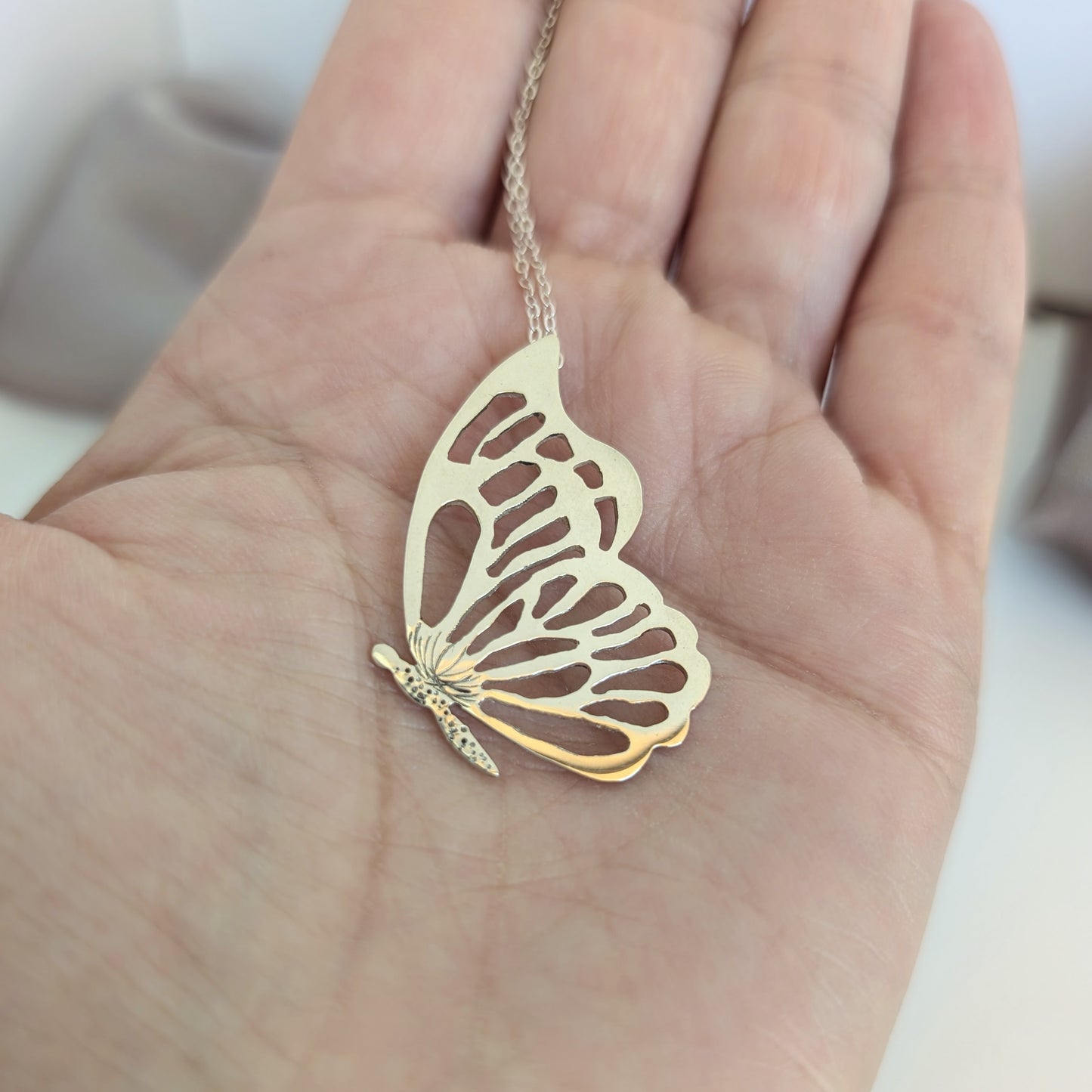 Silver Butterfly Necklace