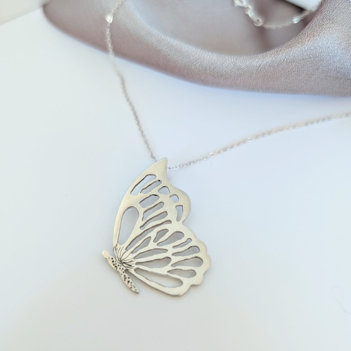 Silver Butterfly Necklace