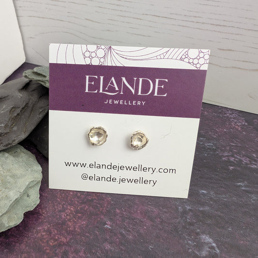 Water Cast Silver Studs (A)