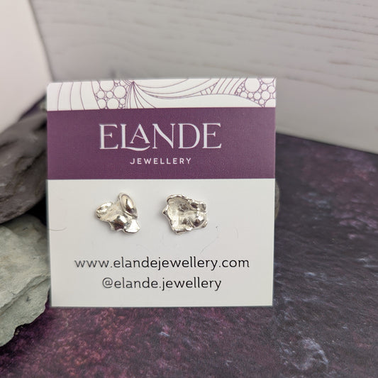 Water Cast Silver Studs (C)
